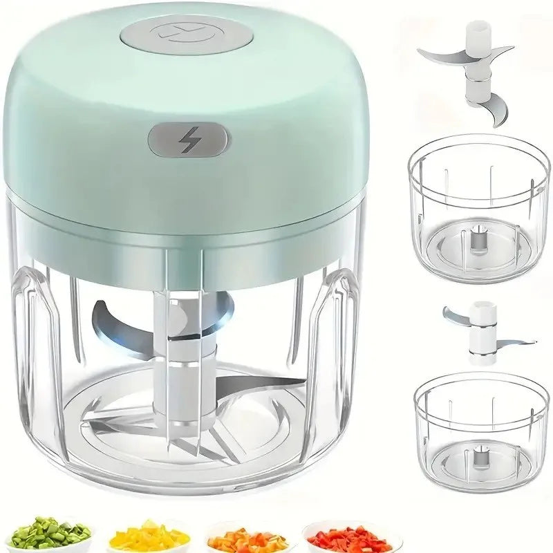 Mini Electric Garlic Chopper – 250ML Wireless Portable Food Processor for Garlic, Onion, Veggies & More