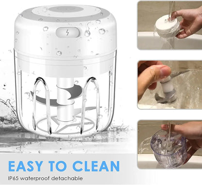 Mini Electric Garlic Chopper – 250ML Wireless Portable Food Processor for Garlic, Onion, Veggies & More