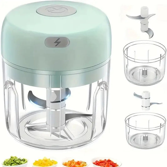 Mini Electric Garlic Chopper – 250ML Wireless Portable Food Processor for Garlic, Onion, Veggies & More